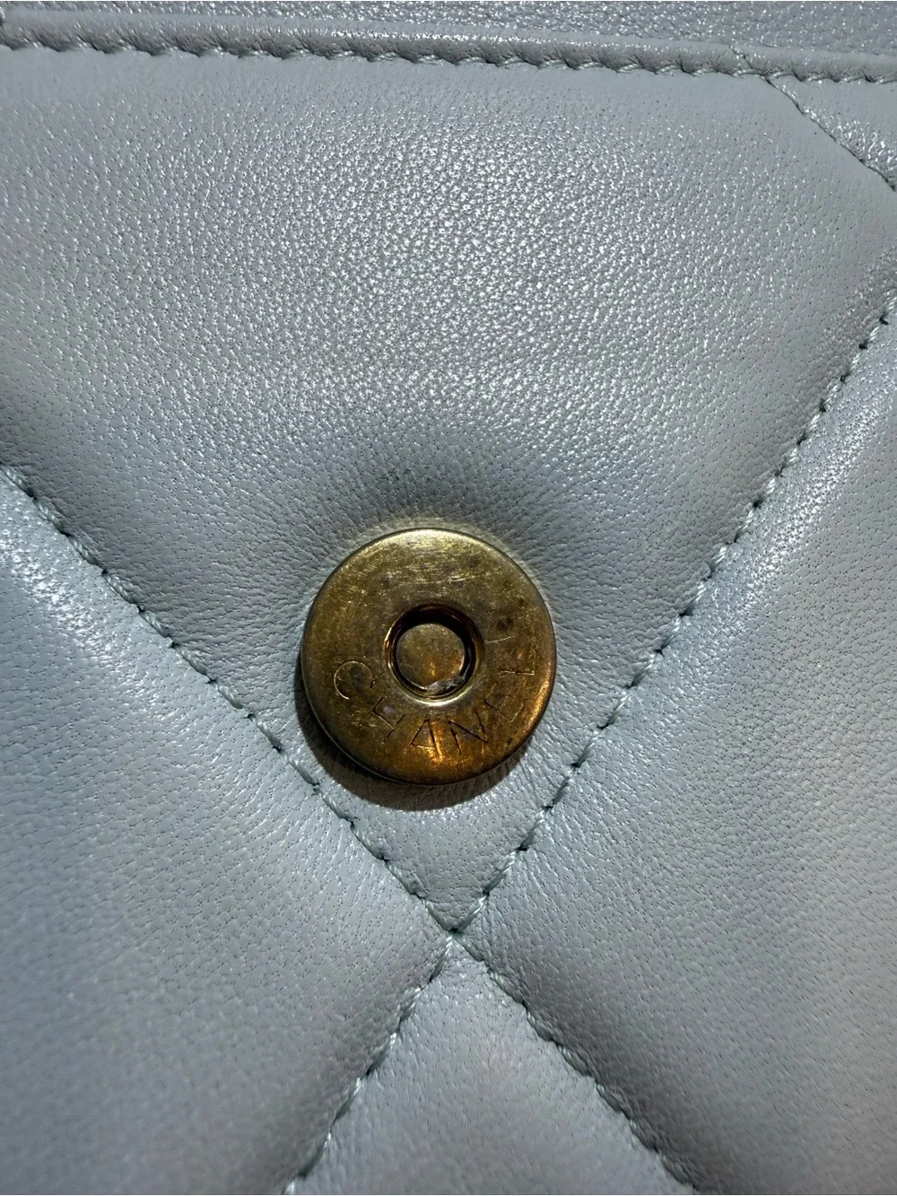 Chanel Light Blue Lambskin Wallet on Chain Crossbody Bag - Picture 9 of 13
